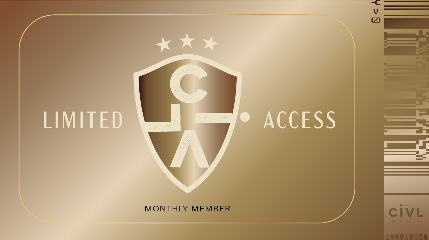 Limited access membership card