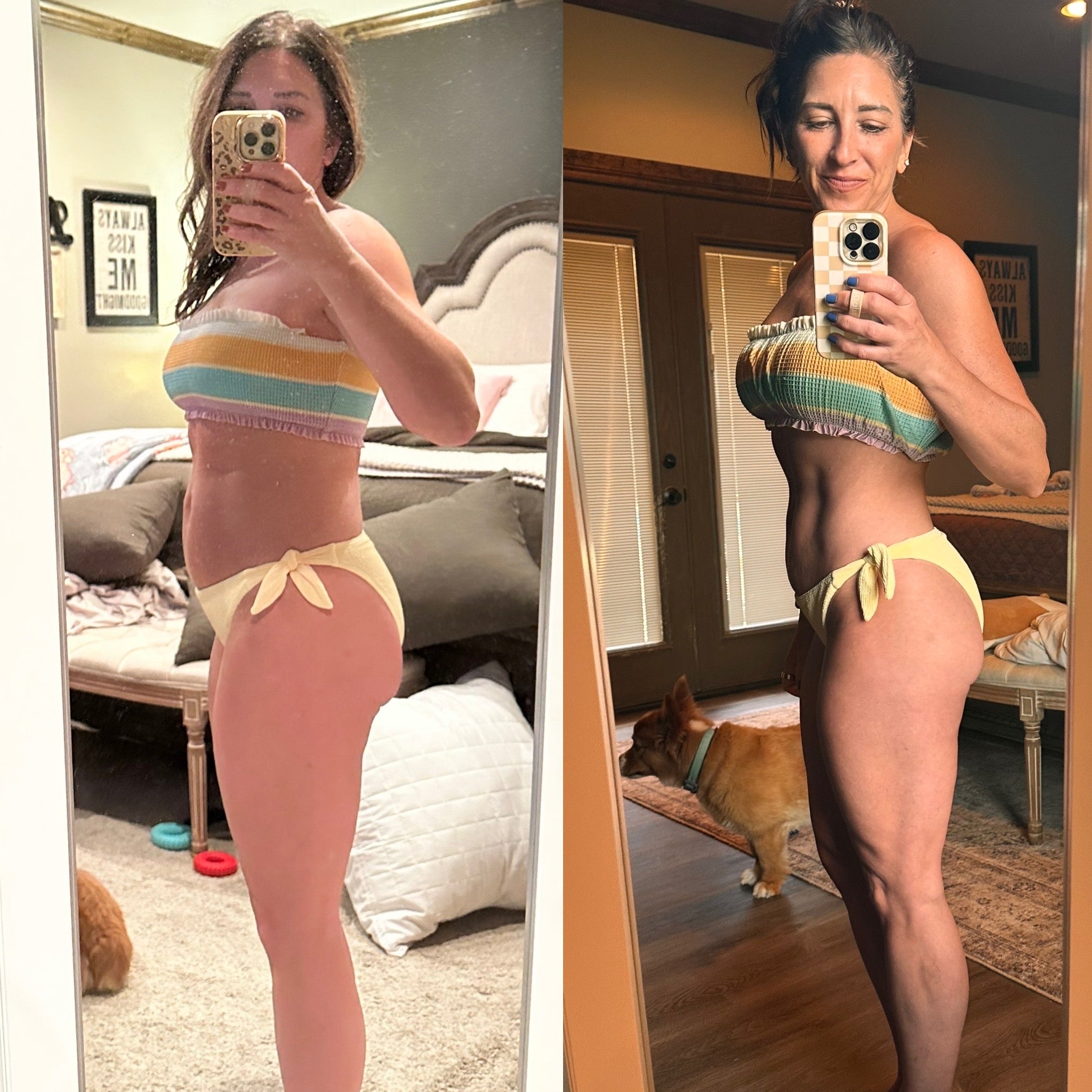 Julie before and after